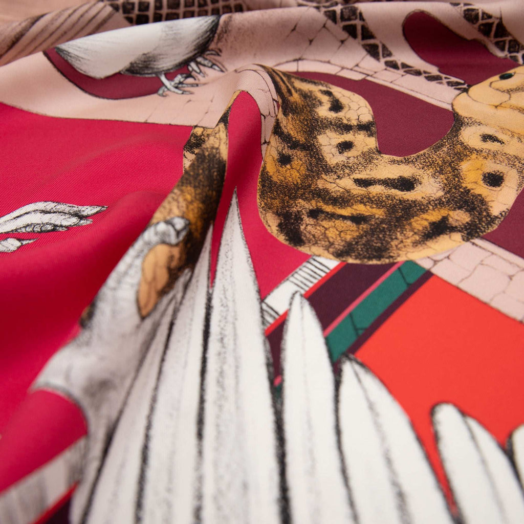 Miniature Palace / Kuşlar & Köşk Galibarda İpek Twill 135 cm Şal